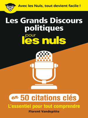 cover image of Les Grands Discours politiques pour les Nuls en 50 citations clés